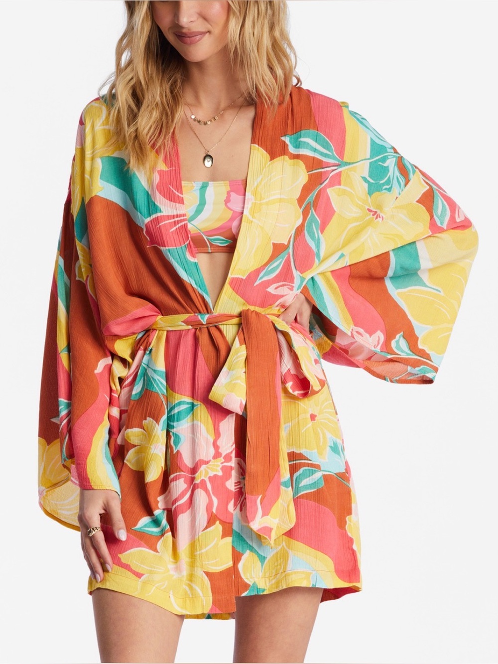 NWT Women’s Billabong Loveland 2 Kimono Swimsuit Cover Up. Size M/L